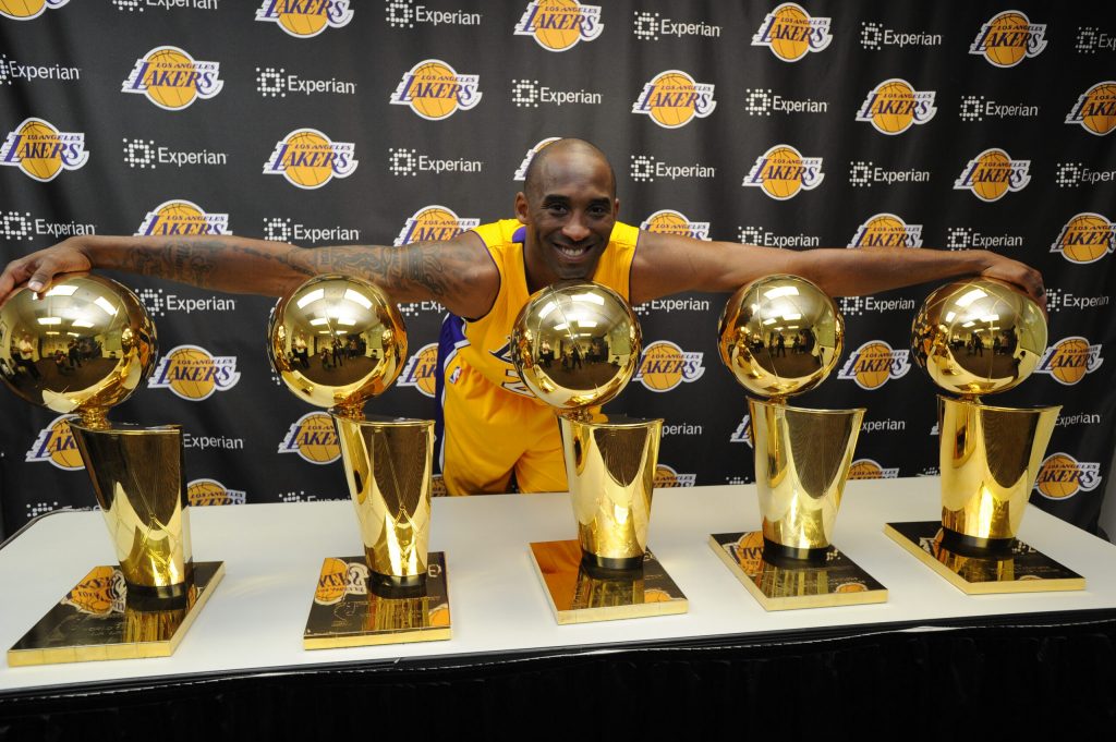 How many NBA rings did Kobe Bryant win with the Lakers?
