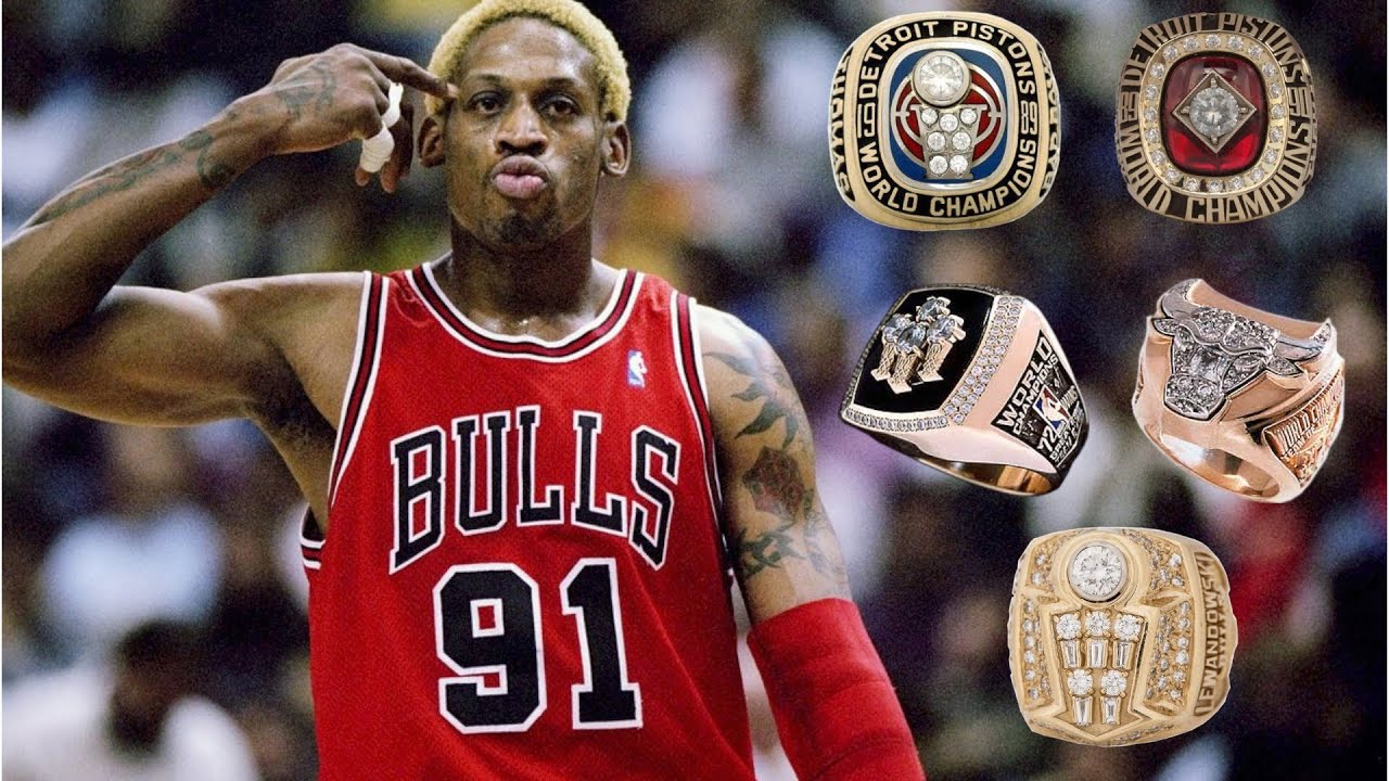 How many NBA Championship rings does Dennis Rodman have?
