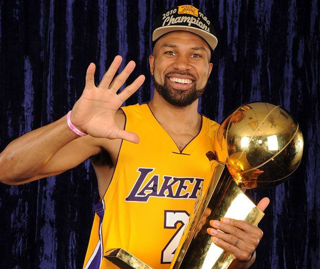 How many NBA rings does Derek Fisher have?