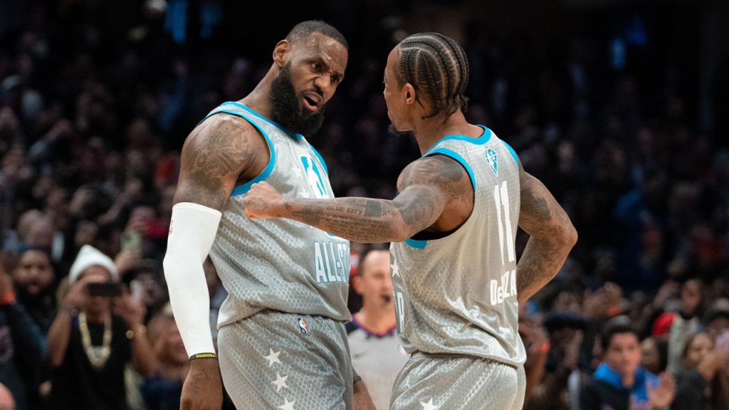 Nike-sponsored LeBron James and DeMar DeRozan taped over the Adidas logo on  their Drew League jerseys