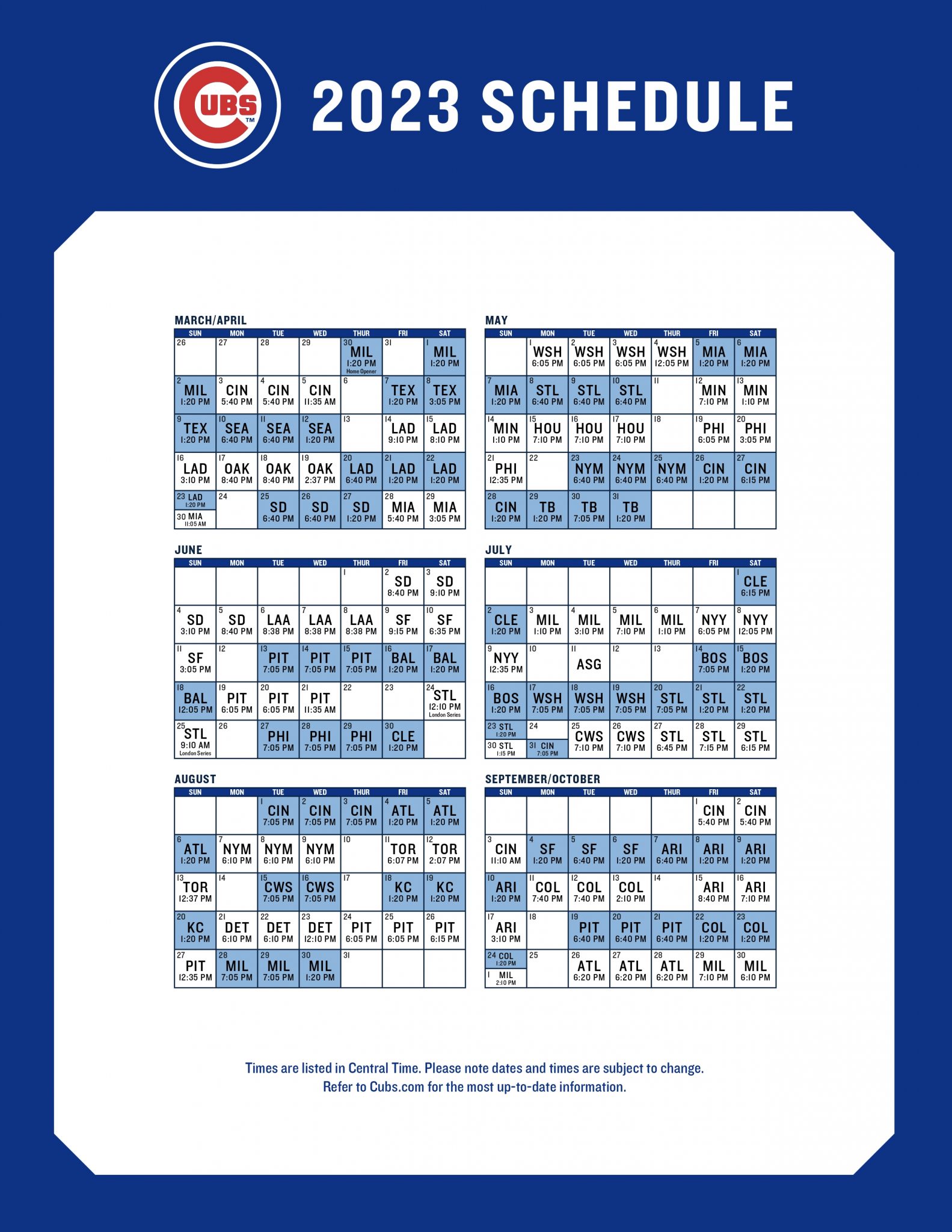 2024 Chicago Cubs Baseball Schedule Bree Marley