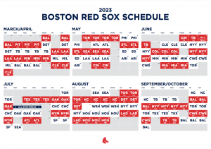 BOSTON RED SOX 2023 SCHEDULE PDF visual data 4