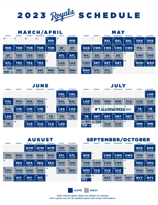 Printable Schedule  Kansas city royals, Schedule, Kansas city