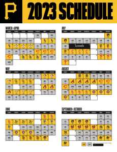 Pittsburgh Pirates Printable Regular Season Schedule – 2023 - yebscore.com