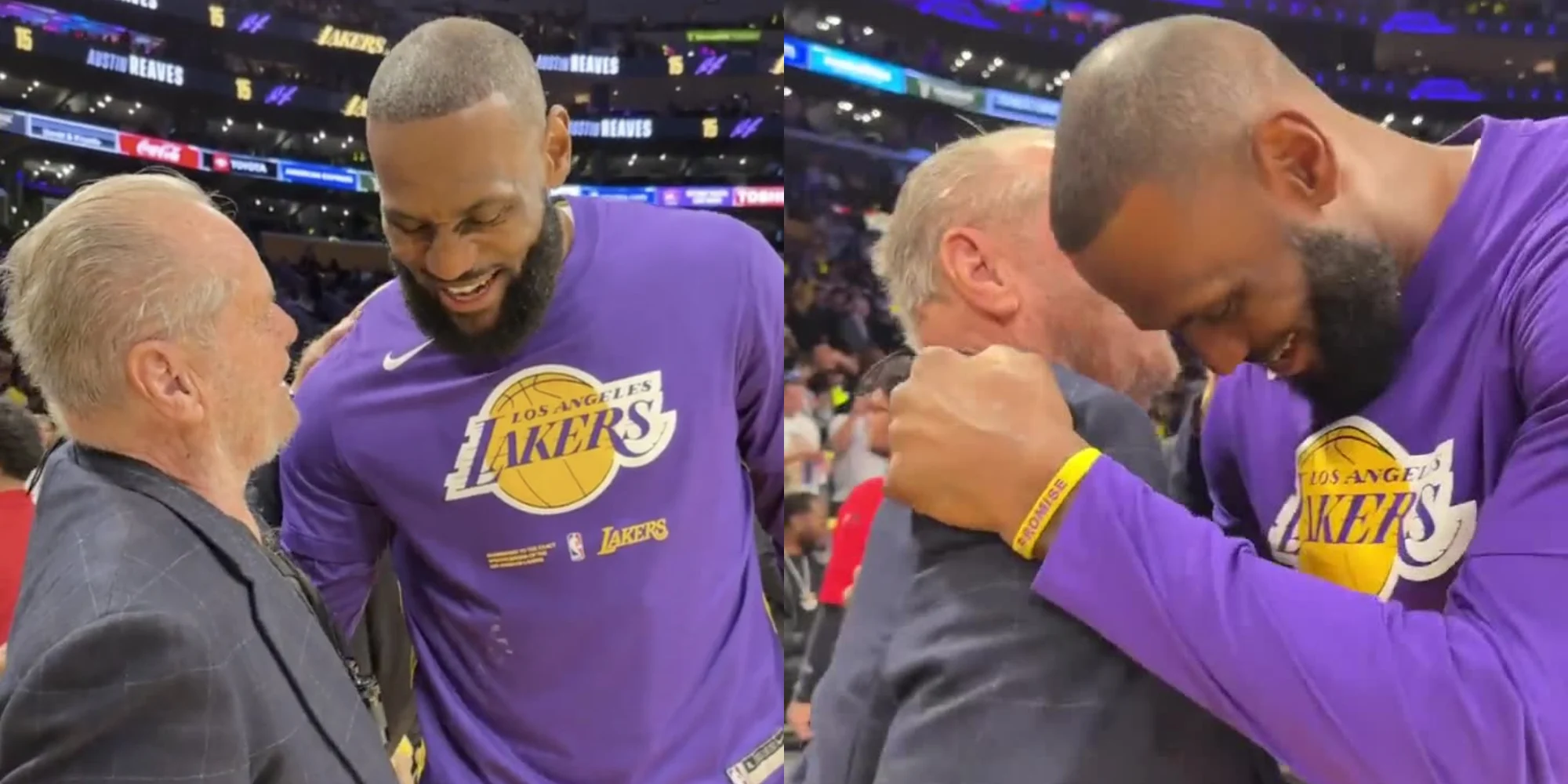 Jack Nicholson Is Back At Lakers Game By LeBron James With A