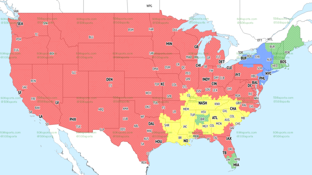 NFL Week 8 Coverage Maps 2023 TV Schedule FOX & CBS