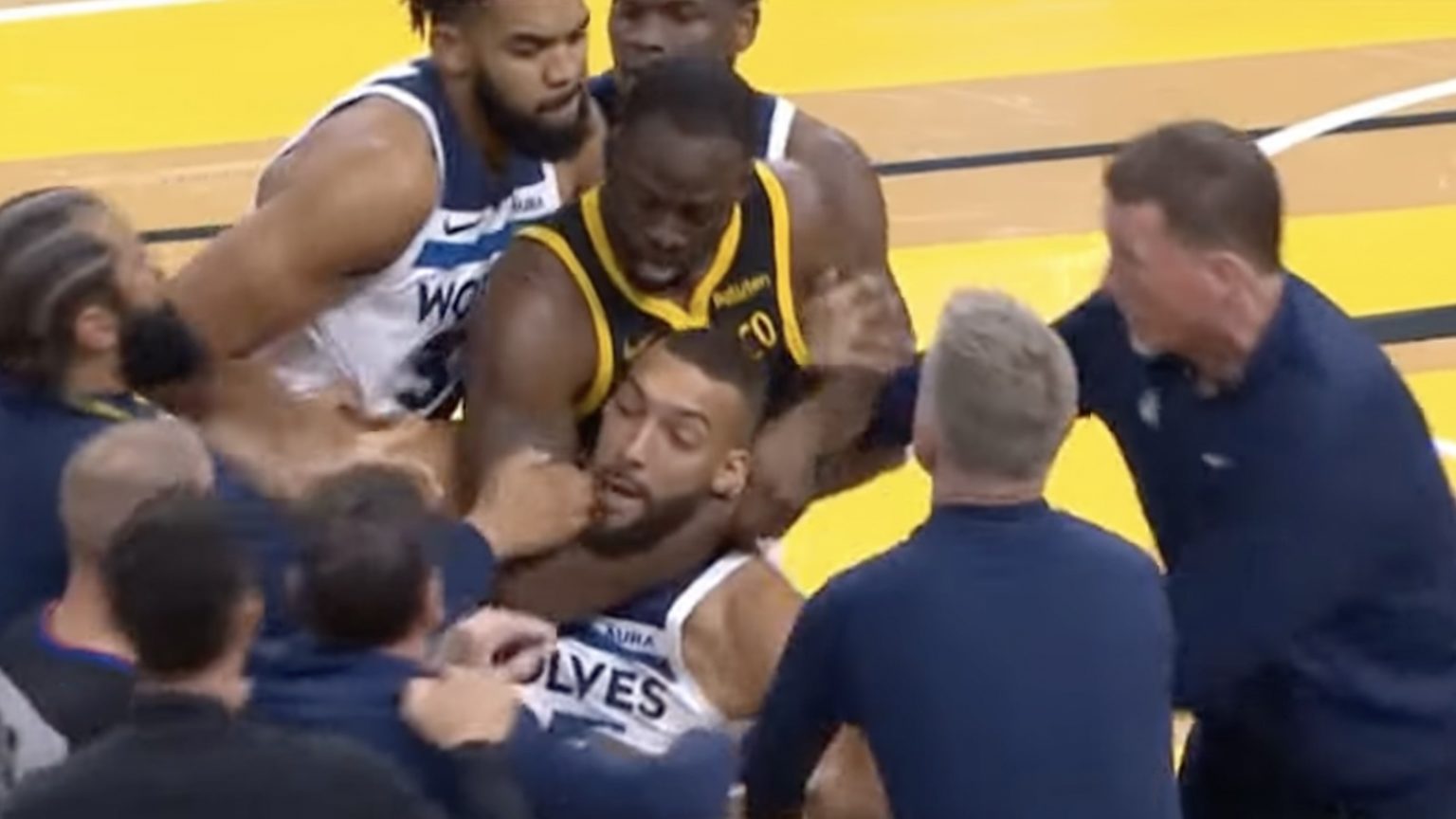 Watch The Video Of Draymond Green Being Ejected For Putting Rudy Gobert ...