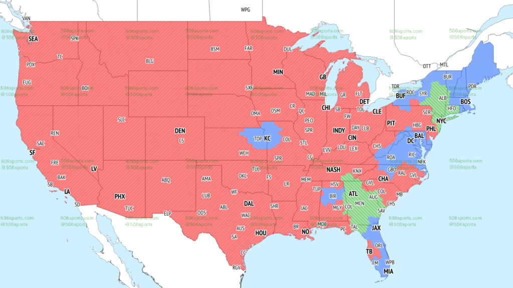 NFL Week 13 Coverage Map 2023 TV Schedule FOX & CBS
