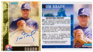 Tom Brady's Baseball Topps Trading Card With Him In Montreal Expos ...