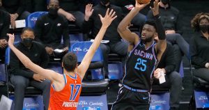 Kings Still Barely in PlayoffKings Still Barely in Playoff Race After Beating Thunder. Terence Davis came off the bench to score 27 points, leading the Sacramento Kings.