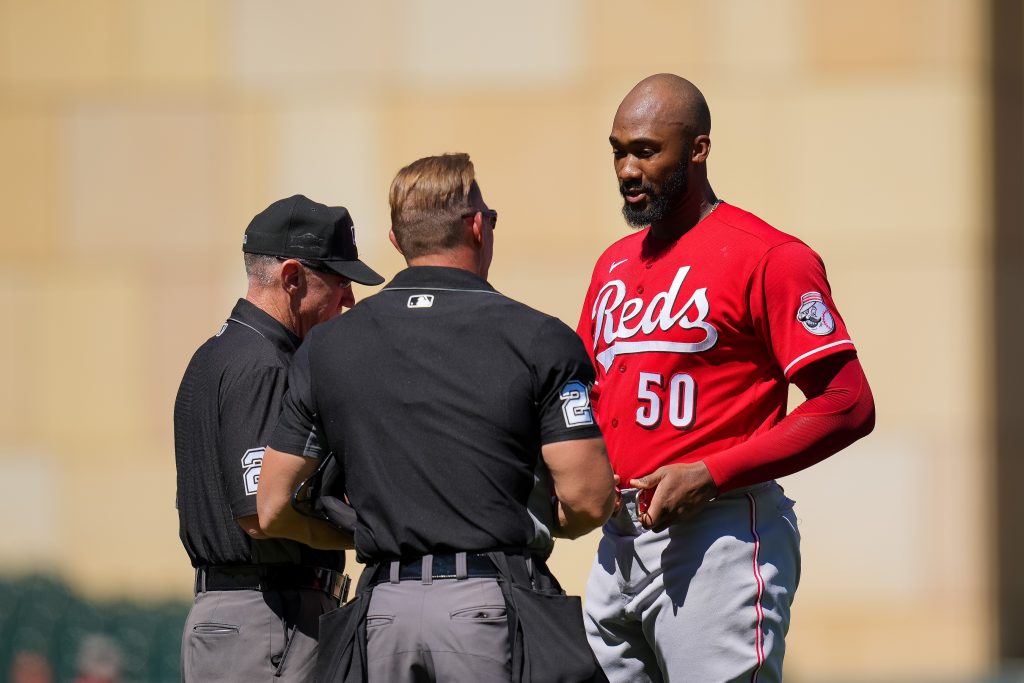 Amir Garrett Sticky Substance Check